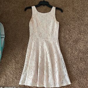 Pink & white lace dress